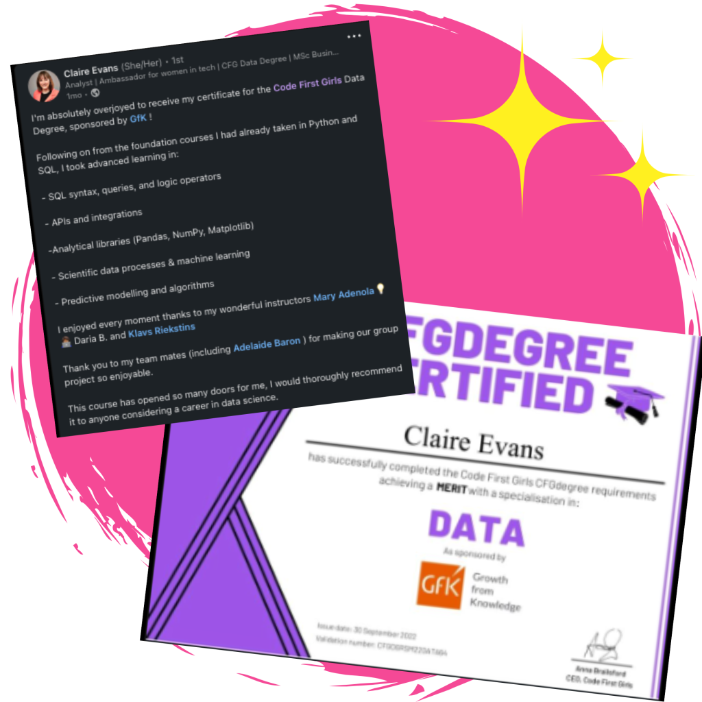 My Journey On The CFGdegree - Claire Evans | Code First Girls