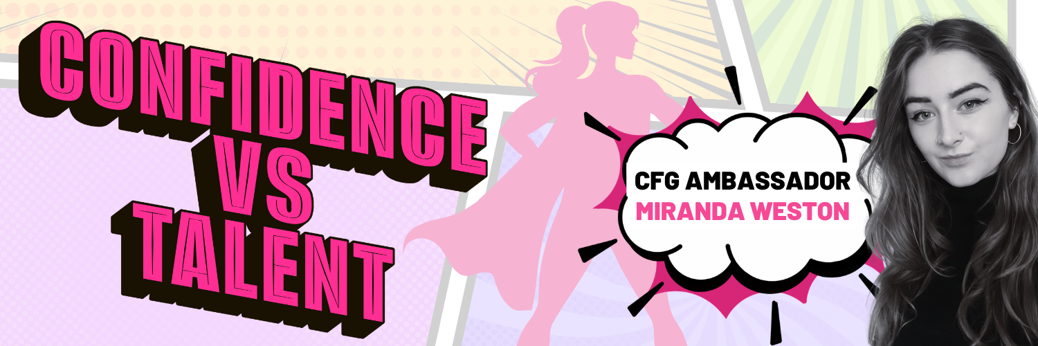 Confidence vs talent, women in tech banner