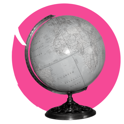Globe Circle & Arrow
